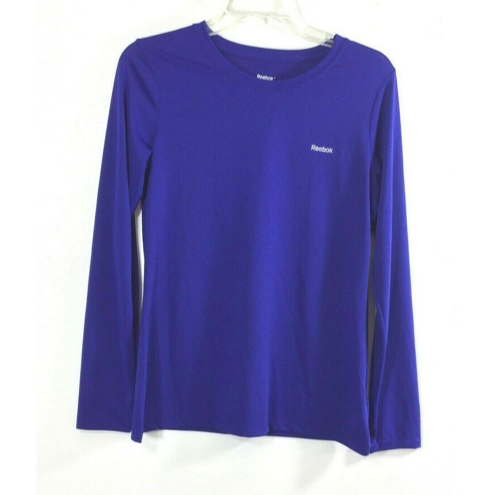 Reebok Mens Shirt Size Small Dri Fit  Long Sleeve Blue‎ Pullover Top